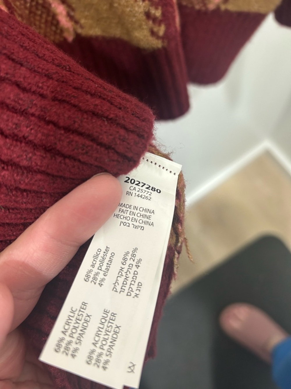 Black Tape Cardigan XL Red Pink Button Grandma Core Oversized Cozy Long Sleeve - Picture 9 of 9